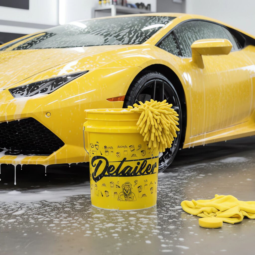 BALDE COM SEPARADOR DE PARTÍCULAS AMARELO DETAILER