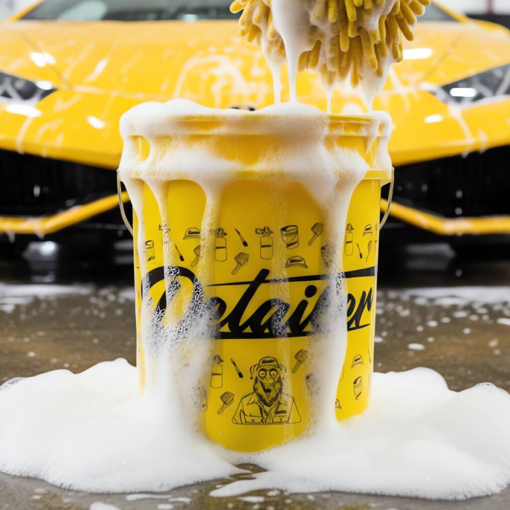 BALDE COM SEPARADOR DE PARTÍCULAS AMARELO DETAILER 2