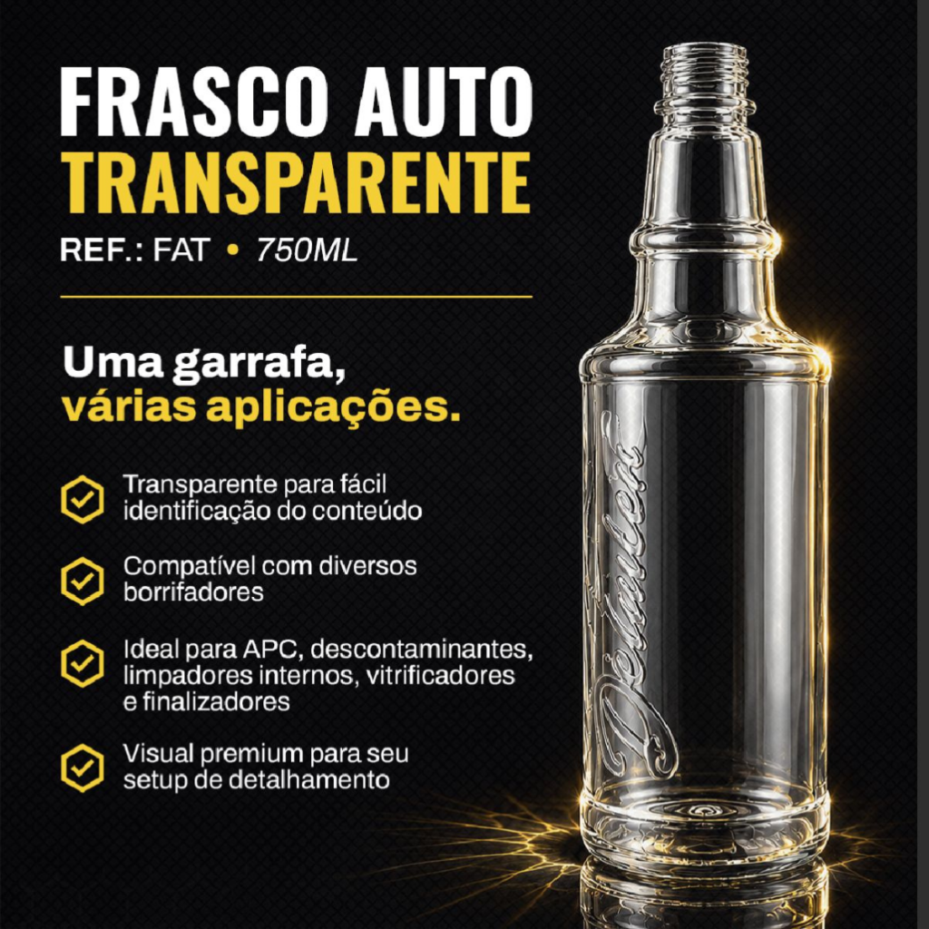 Frasco Auto Transparente Detailer 750ml 5