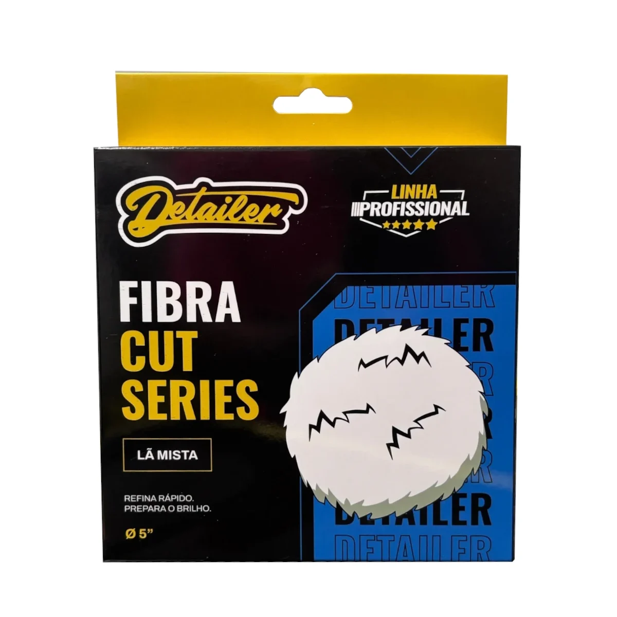 Boina Fibra Cut Series Lã Mista 5” Detailer branco